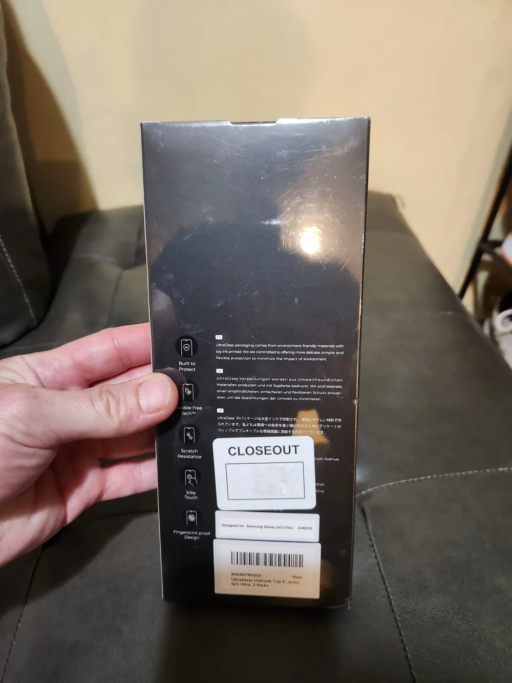 UltraGlass Screen Protector - Black Samsung Galaxy S25 Ultra